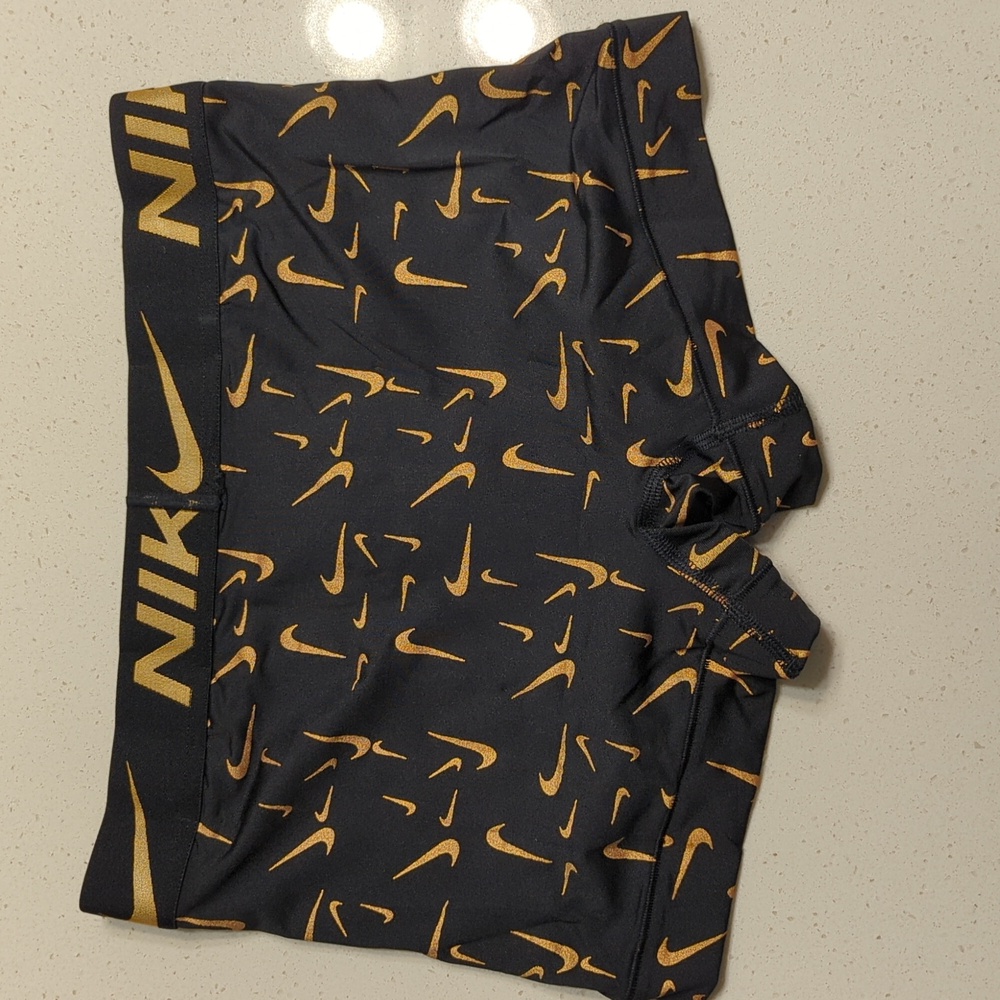 Nike Black and Gold Logo Trunks - Picture 2 of 2